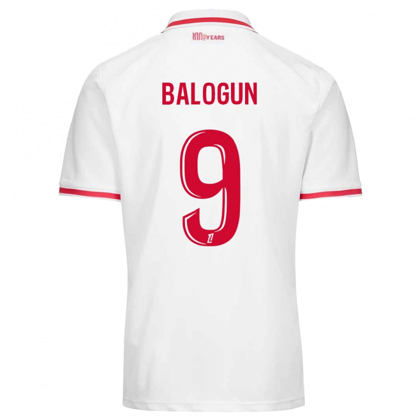 Danxen Męski Folarin Balogun #9 Biały Czerwony Domowa Koszulka 2024/25 Koszulki Klubowe