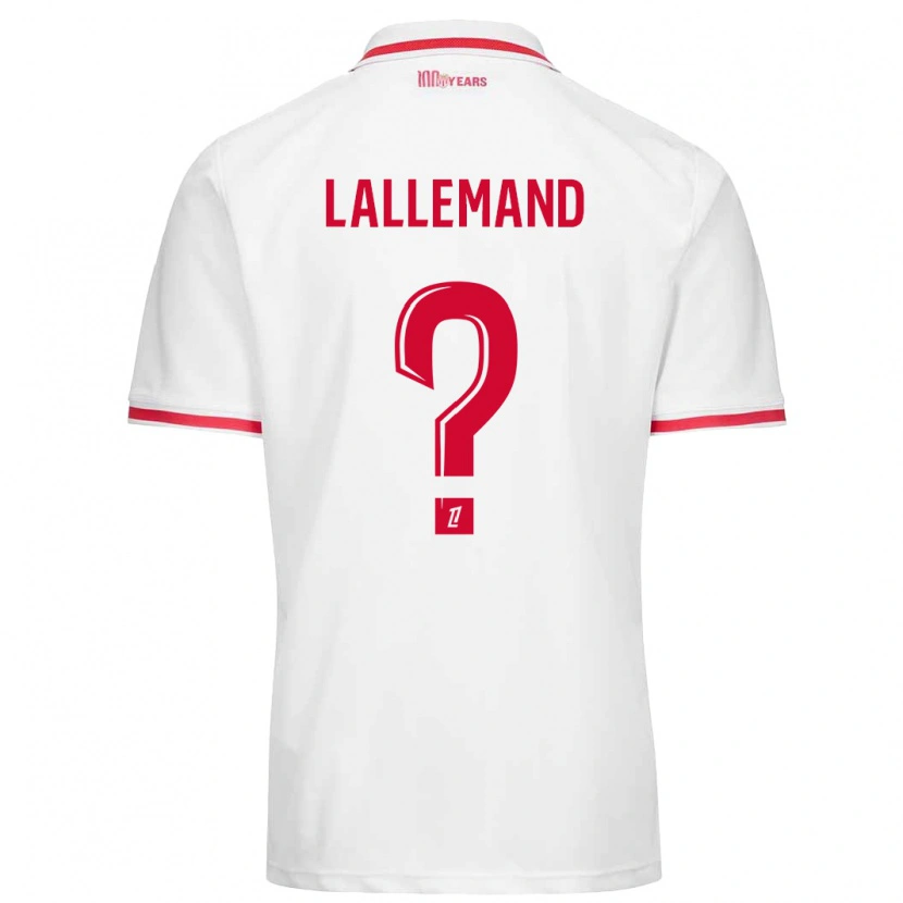Danxen Męski Nassim Lallemand #0 Biały Czerwony Domowa Koszulka 2024/25 Koszulki Klubowe