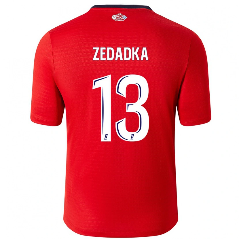 Danxen Męski Akim Zedadka #13 Czerwony Biały Domowa Koszulka 2024/25 Koszulki Klubowe