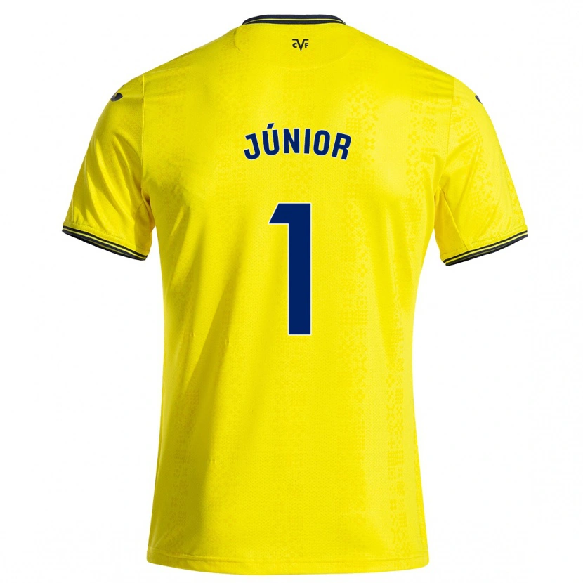 Danxen Męski Luiz Júnior #1 Żółty Czarny Domowa Koszulka 2024/25 Koszulki Klubowe