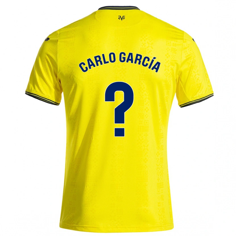 Danxen Męski Carlo García #0 Żółty Czarny Domowa Koszulka 2024/25 Koszulki Klubowe