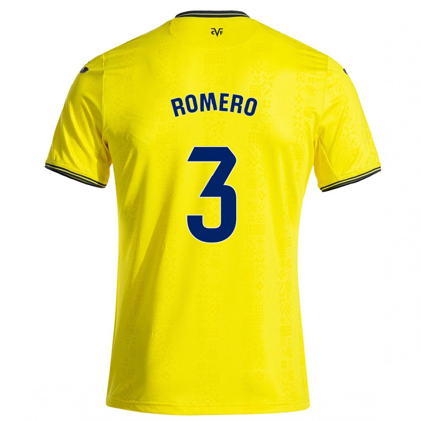 Danxen Męski Cristo Romero #3 Żółty Czarny Domowa Koszulka 2024/25 Koszulki Klubowe