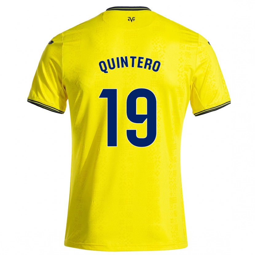 Danxen Męski Luis Quintero #19 Żółty Czarny Domowa Koszulka 2024/25 Koszulki Klubowe
