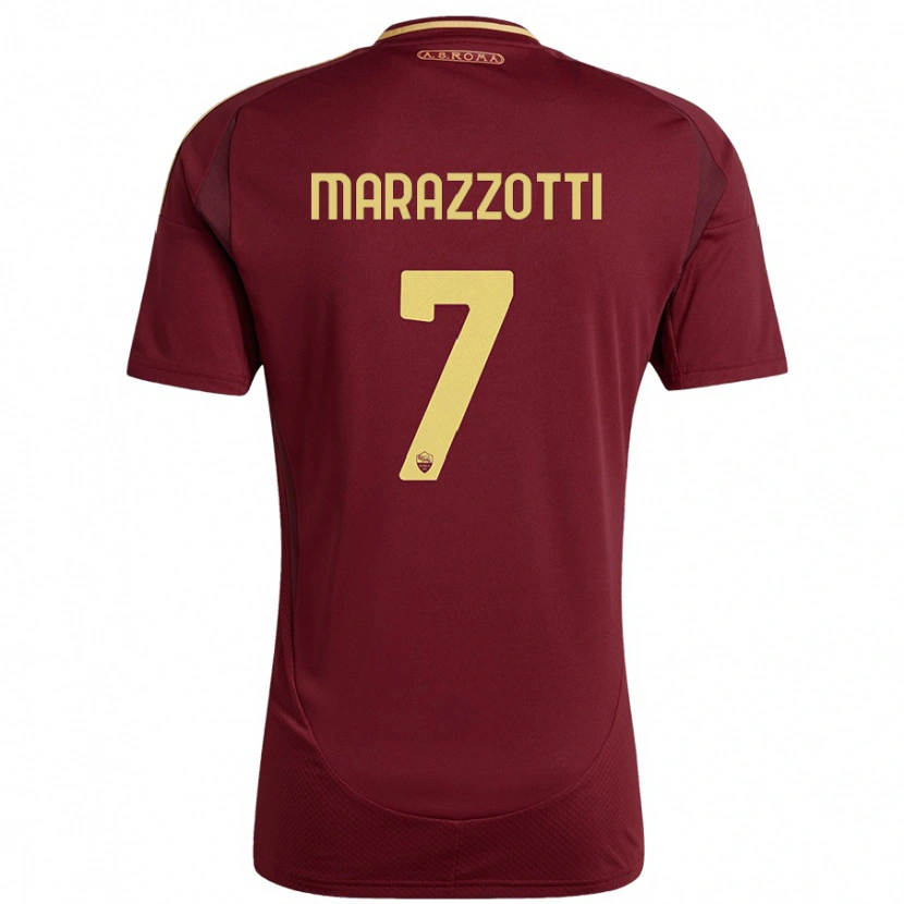 Danxen Męski Fabrizio Marazzotti #7 Czerwony Brązowy Złoty Domowa Koszulka 2024/25 Koszulki Klubowe