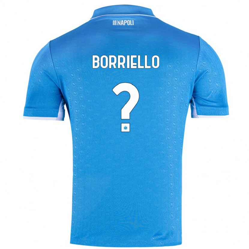 Danxen Męski Salvatore Borriello #0 Błękit Nieba Domowa Koszulka 2024/25 Koszulki Klubowe