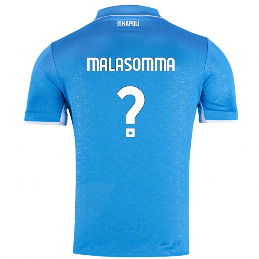 Danxen Męski Matteo Malasomma #0 Błękit Nieba Domowa Koszulka 2024/25 Koszulki Klubowe