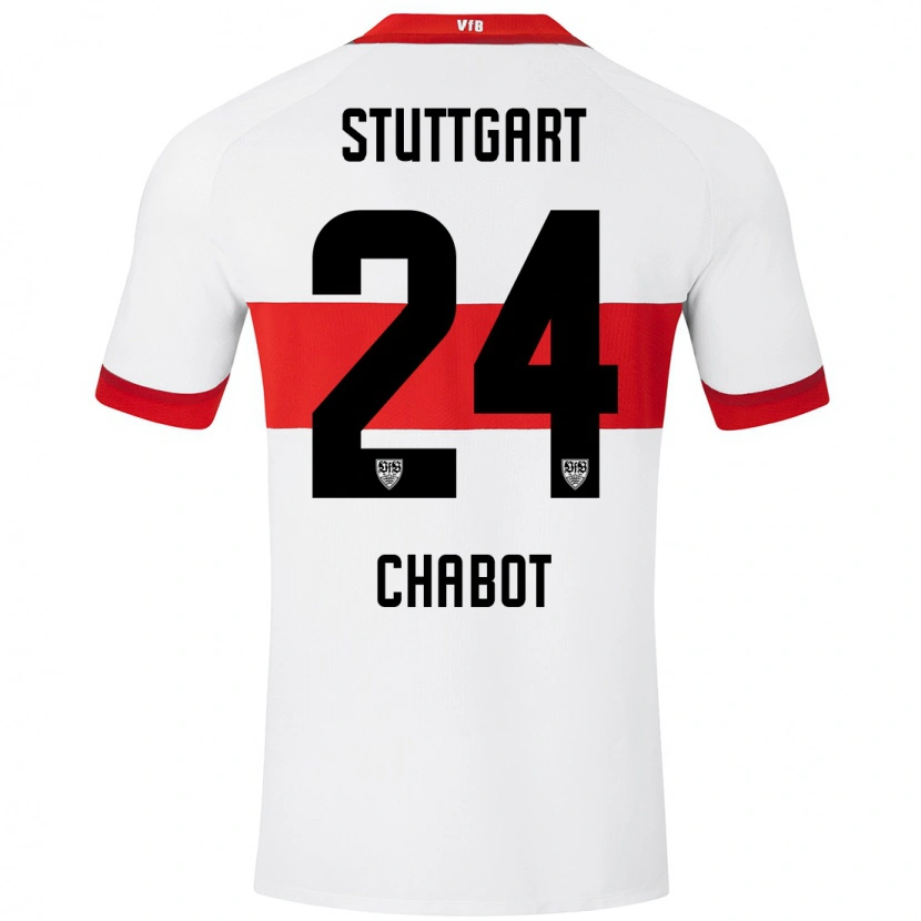 Danxen Męski Jeff Chabot #24 Biały Czerwony Domowa Koszulka 2024/25 Koszulki Klubowe