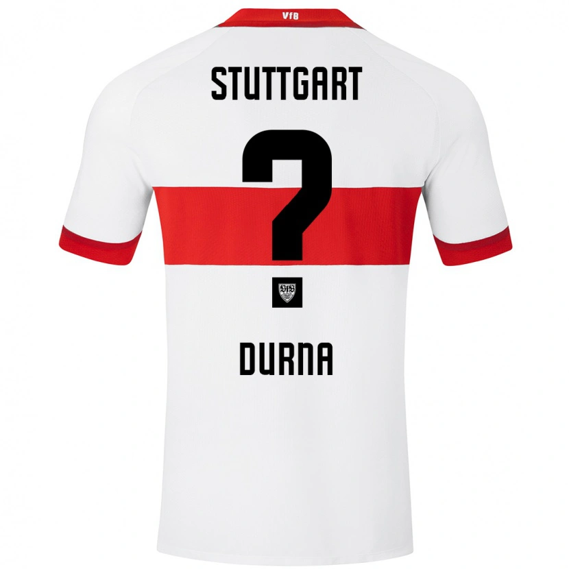 Danxen Męski Tuncay Durna #0 Biały Czerwony Domowa Koszulka 2024/25 Koszulki Klubowe
