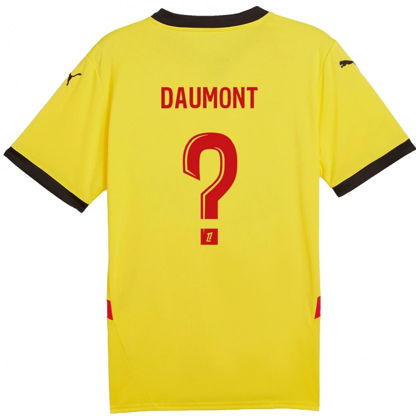 Danxen Męski Camille Daumont #0 Żółty Czerwony Domowa Koszulka 2024/25 Koszulki Klubowe