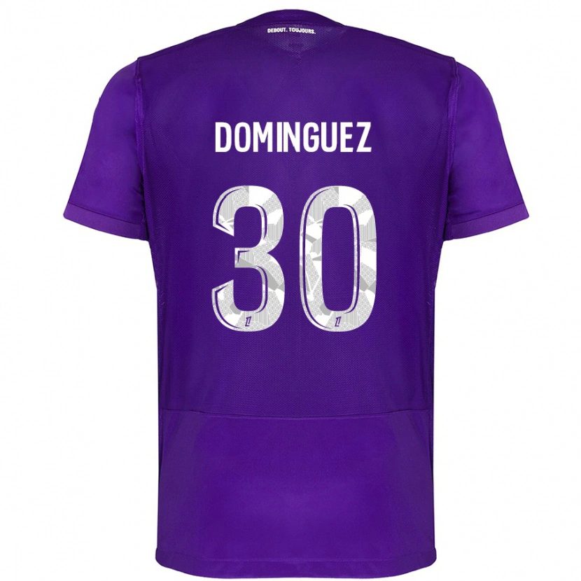 Danxen Męski Álex Domínguez #30 Fioletowy Biały Domowa Koszulka 2024/25 Koszulki Klubowe