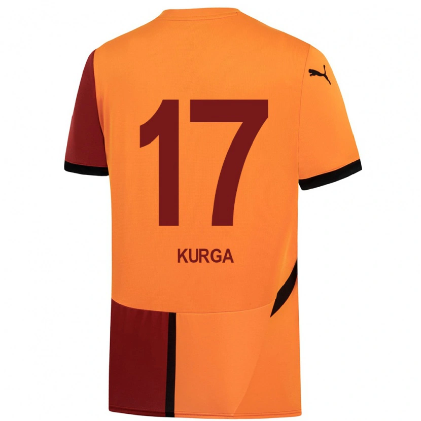 Danxen Męski Handan Kurğa #17 Żółty Czerwony Domowa Koszulka 2024/25 Koszulki Klubowe