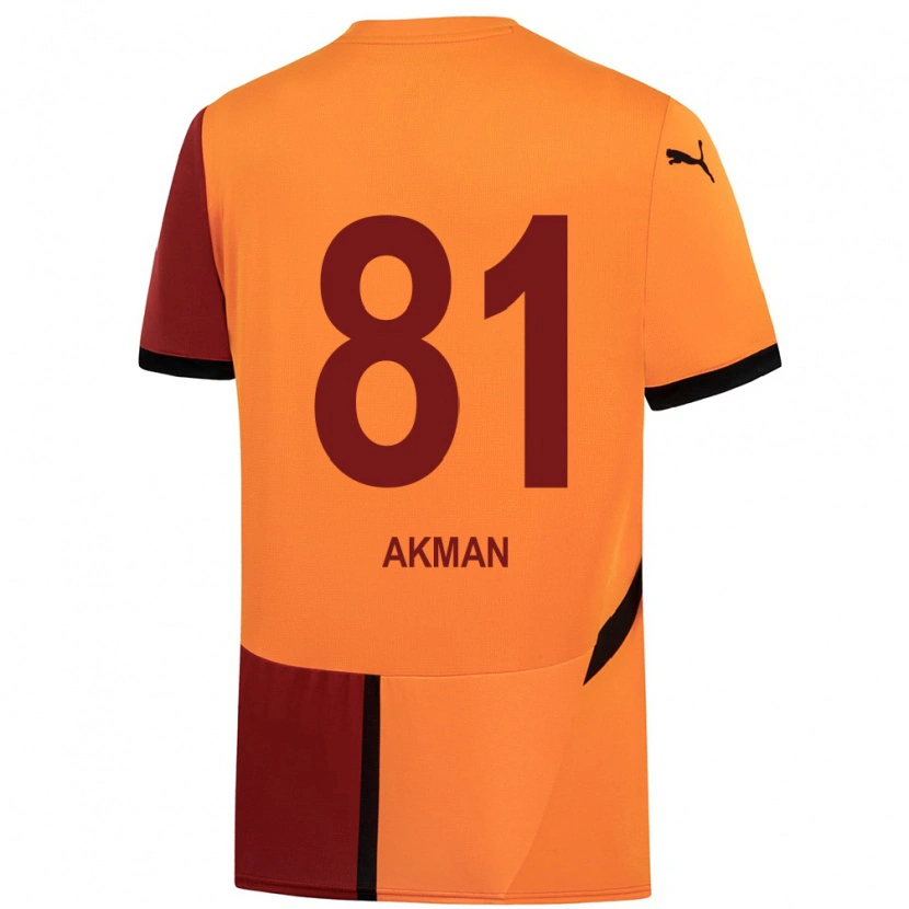 Danxen Męski Hamza Akman #81 Żółty Czerwony Domowa Koszulka 2024/25 Koszulki Klubowe