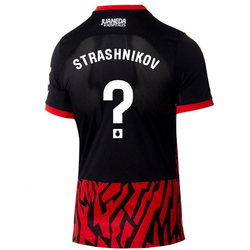 Danxen Męski Nikolay Strashnikov #0 Czarny Czerwony Domowa Koszulka 2024/25 Koszulki Klubowe