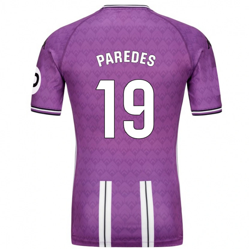 Danxen Męski Yago Paredes #19 Fioletowy Biały Domowa Koszulka 2024/25 Koszulki Klubowe