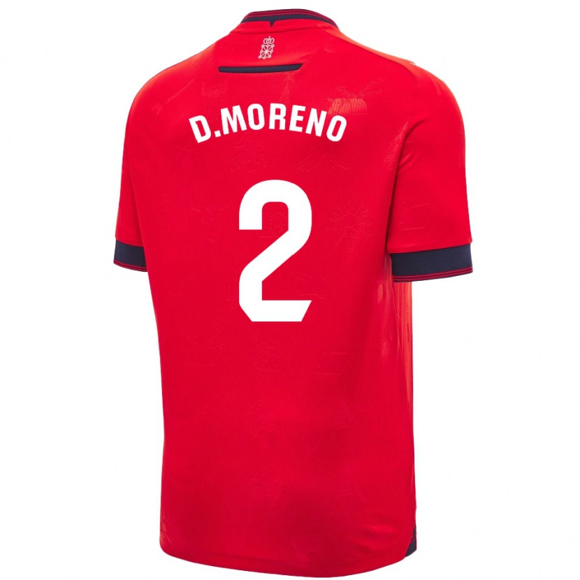 Danxen Męski Diego Moreno #2 Czerwony Biały Domowa Koszulka 2024/25 Koszulki Klubowe