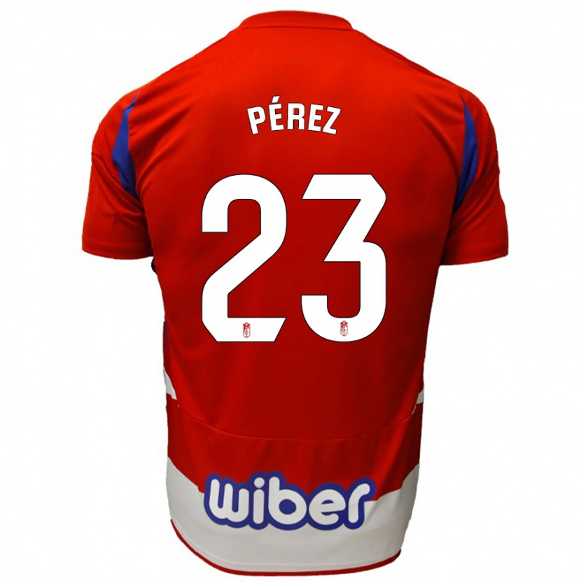Danxen Męski Lucas Pérez #23 Czerwony Biały Niebieski Domowa Koszulka 2024/25 Koszulki Klubowe