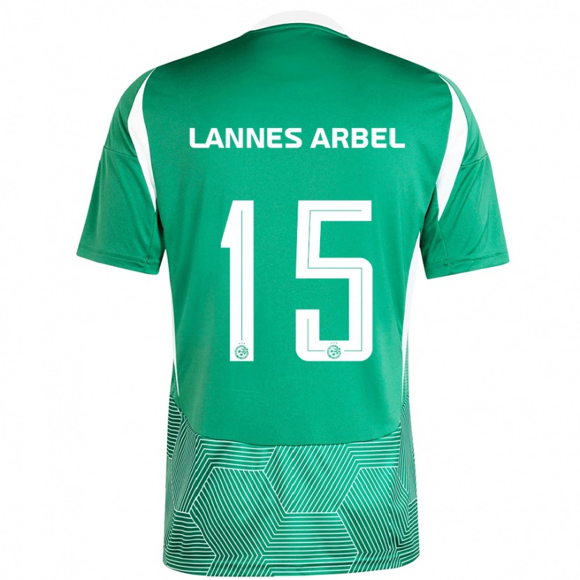 Danxen Męski Tomer Lannes Arbel #15 Zielony Biały Domowa Koszulka 2024/25 Koszulki Klubowe