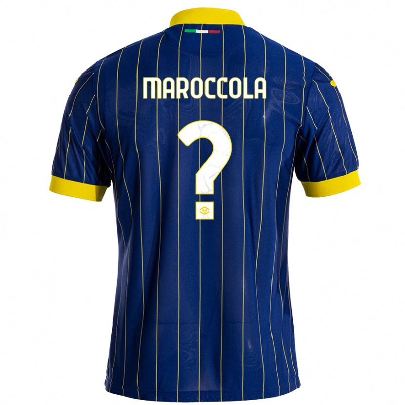 Danxen Męski Francesco Maroccola #0 Niebieski Żółty Domowa Koszulka 2024/25 Koszulki Klubowe