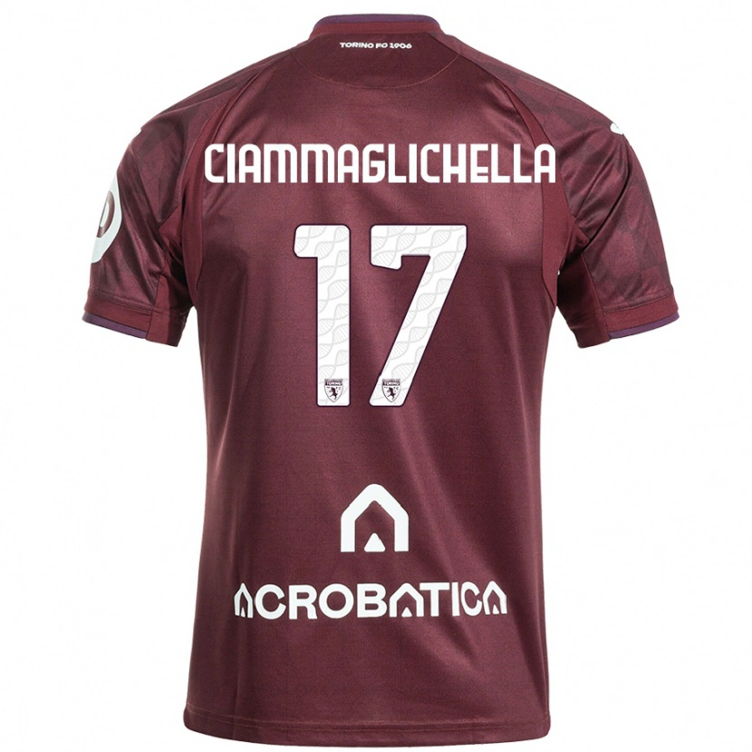 Danxen Męski Aaron Ciammaglichella #17 Bordowy Biały Domowa Koszulka 2024/25 Koszulki Klubowe