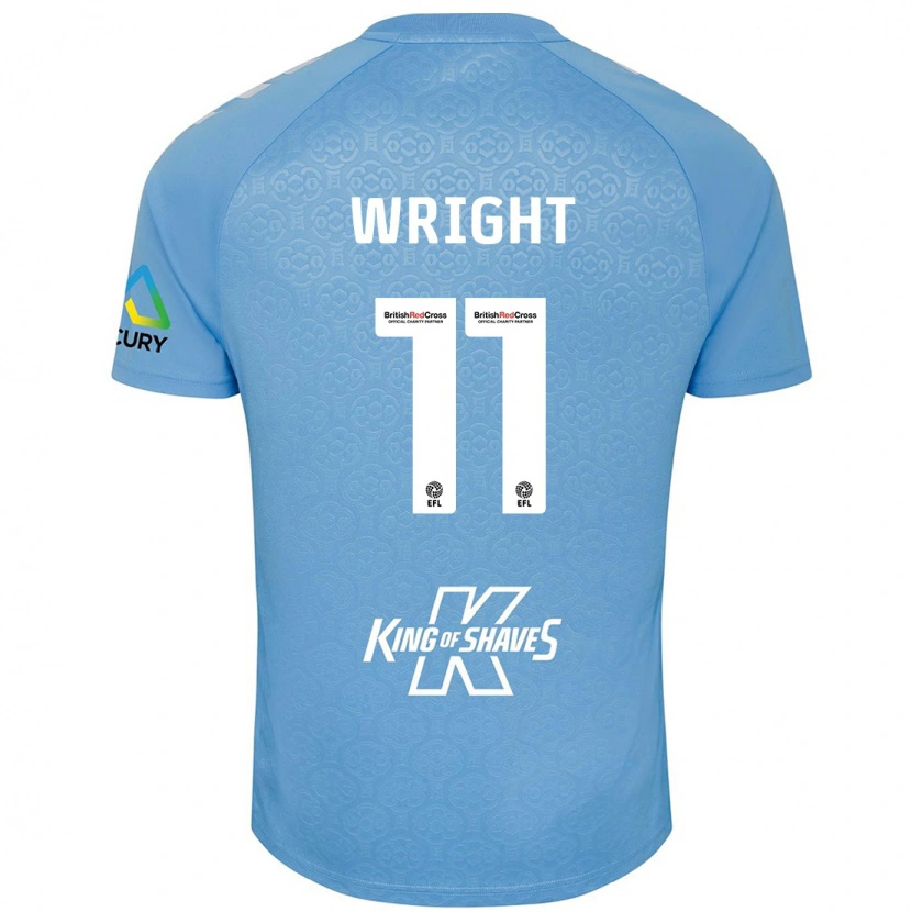 Danxen Męski Haji Wright #11 Niebieski Biały Domowa Koszulka 2024/25 Koszulki Klubowe