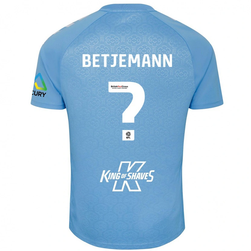 Danxen Męski Elliot Betjemann #0 Niebieski Biały Domowa Koszulka 2024/25 Koszulki Klubowe