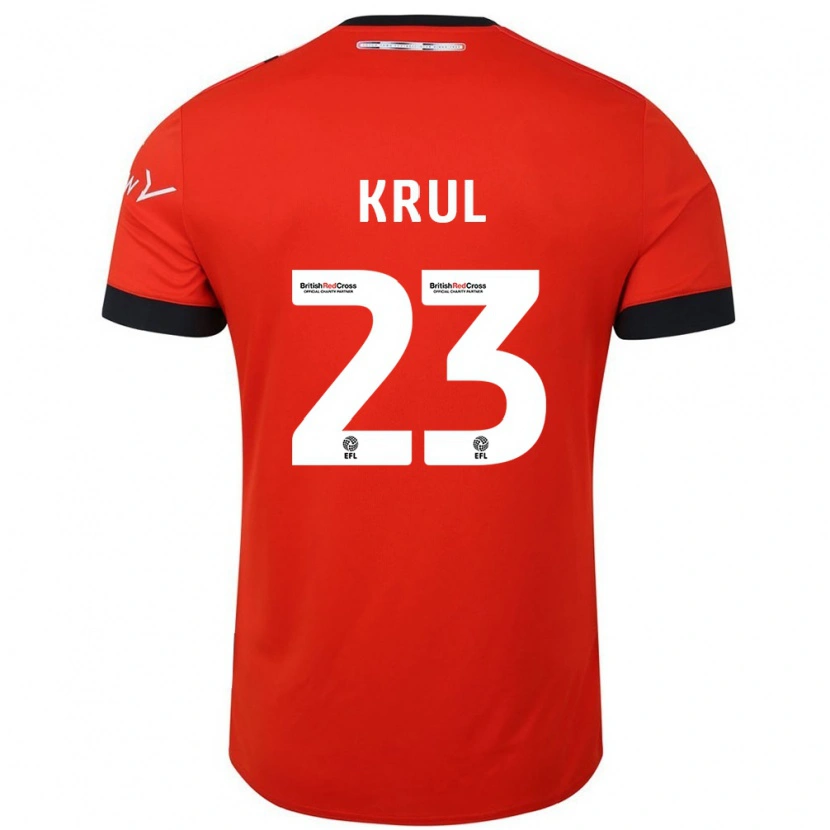 Danxen Męski Tim Krul #23 Pomarańczowy Czarny Domowa Koszulka 2024/25 Koszulki Klubowe