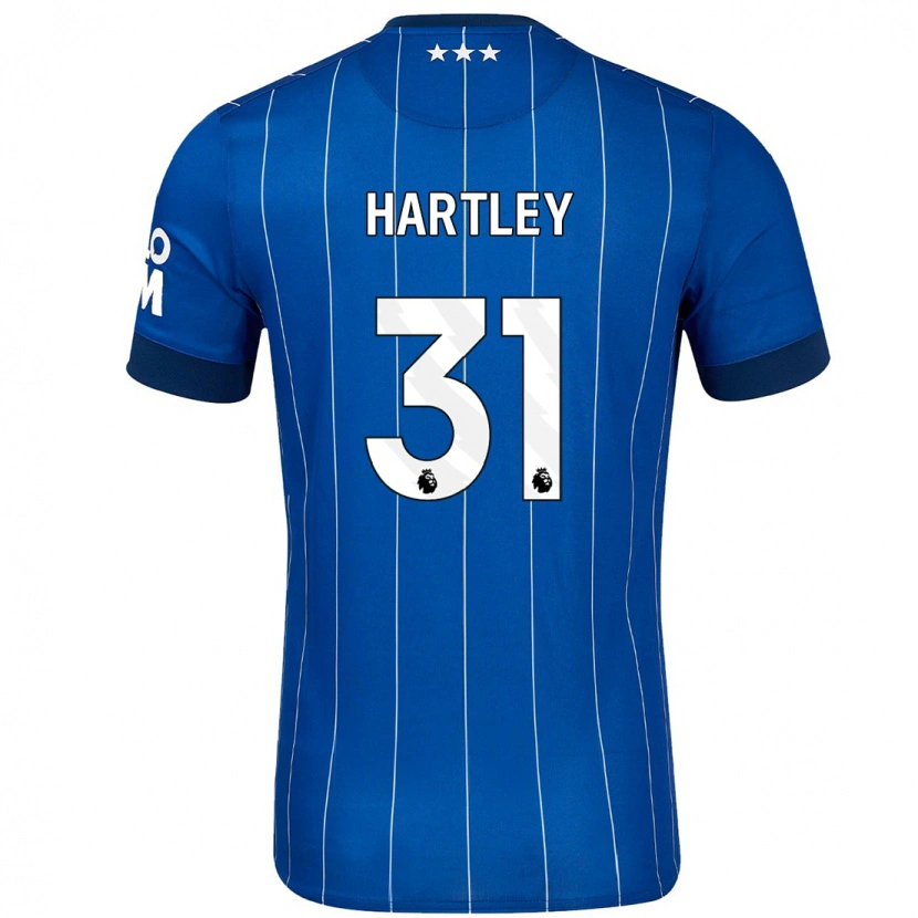 Danxen Męski Laura Hartley #31 Granatowy Niebieski Domowa Koszulka 2024/25 Koszulki Klubowe