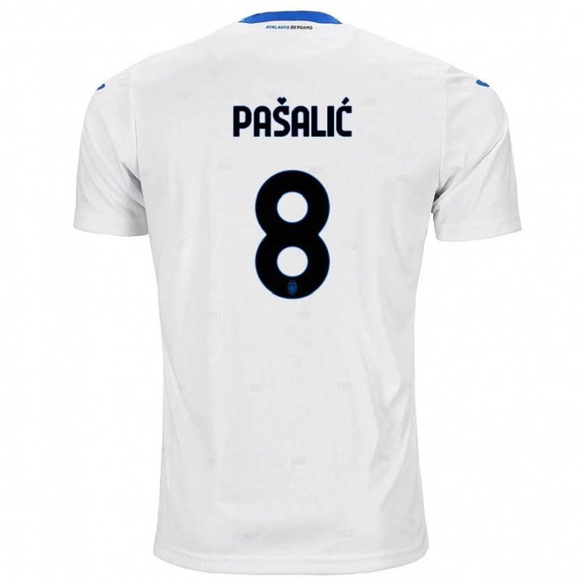 Danxen Męski Mario Pasalic #8 Biały Wyjazdowa Koszulka 2024/25 Koszulki Klubowe