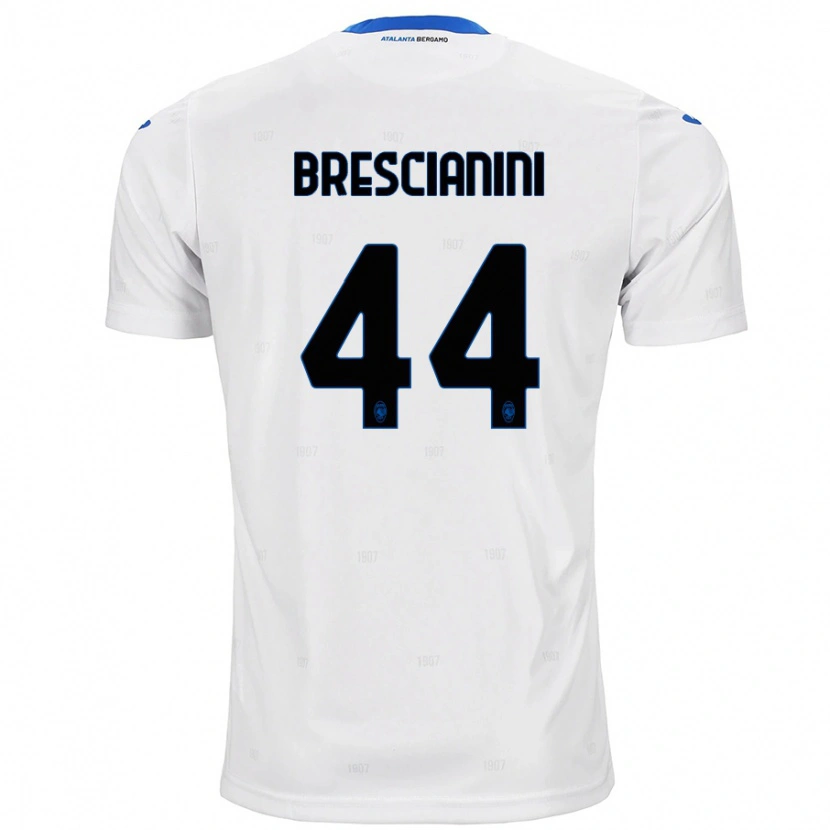 Danxen Męski Marco Brescianini #44 Biały Wyjazdowa Koszulka 2024/25 Koszulki Klubowe