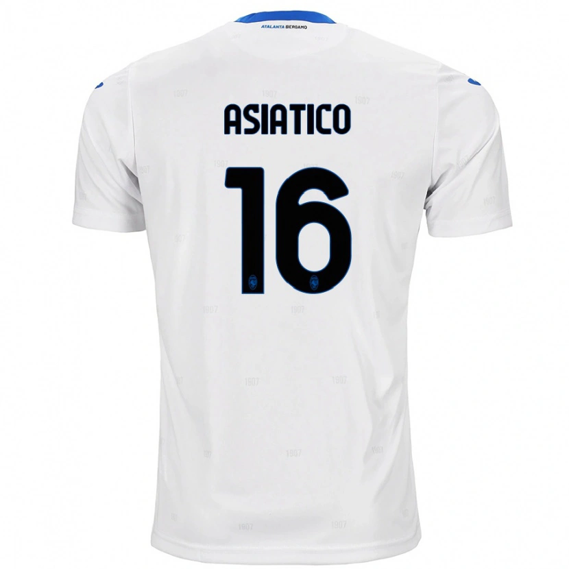 Danxen Męski Pietro Asiatico #16 Biały Wyjazdowa Koszulka 2024/25 Koszulki Klubowe