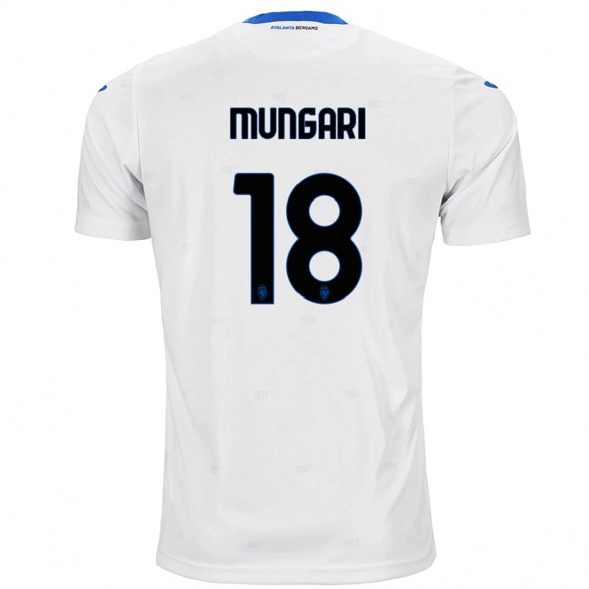 Danxen Męski Giuseppe Mungari #18 Biały Wyjazdowa Koszulka 2024/25 Koszulki Klubowe