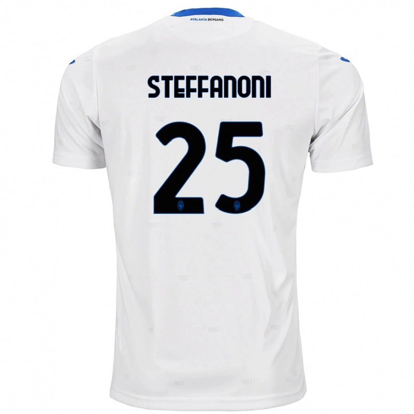 Danxen Męski Federico Steffanoni #25 Biały Wyjazdowa Koszulka 2024/25 Koszulki Klubowe