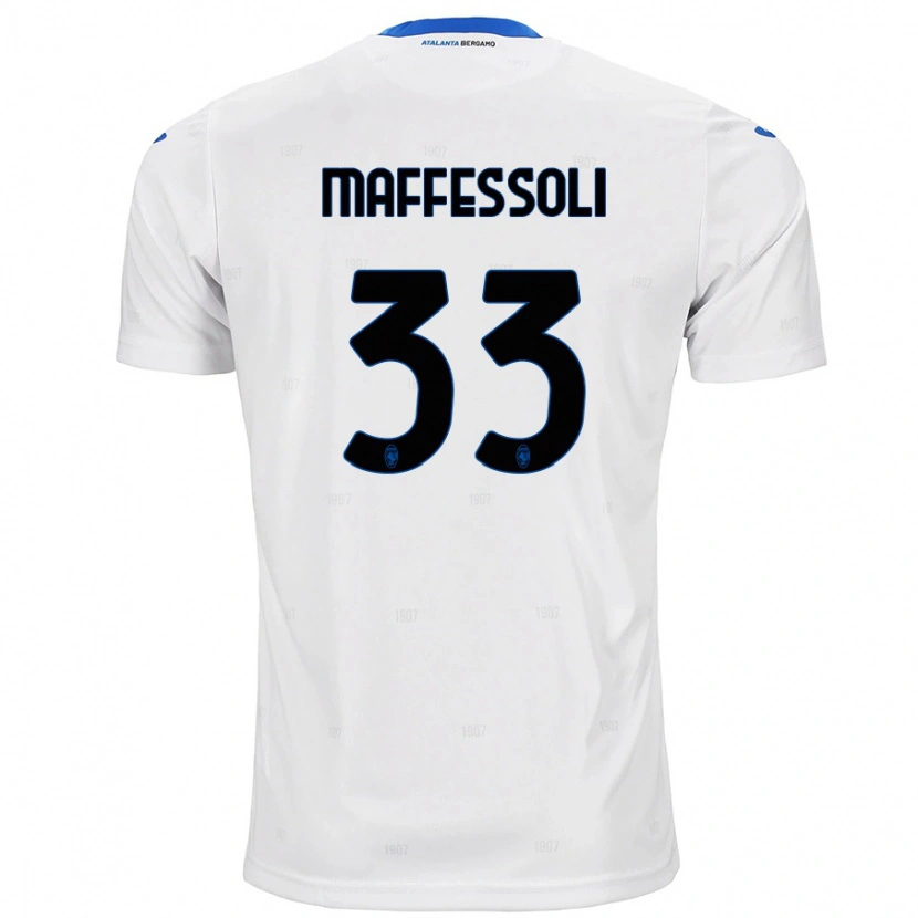 Danxen Męski Manuel Maffessoli #33 Biały Wyjazdowa Koszulka 2024/25 Koszulki Klubowe