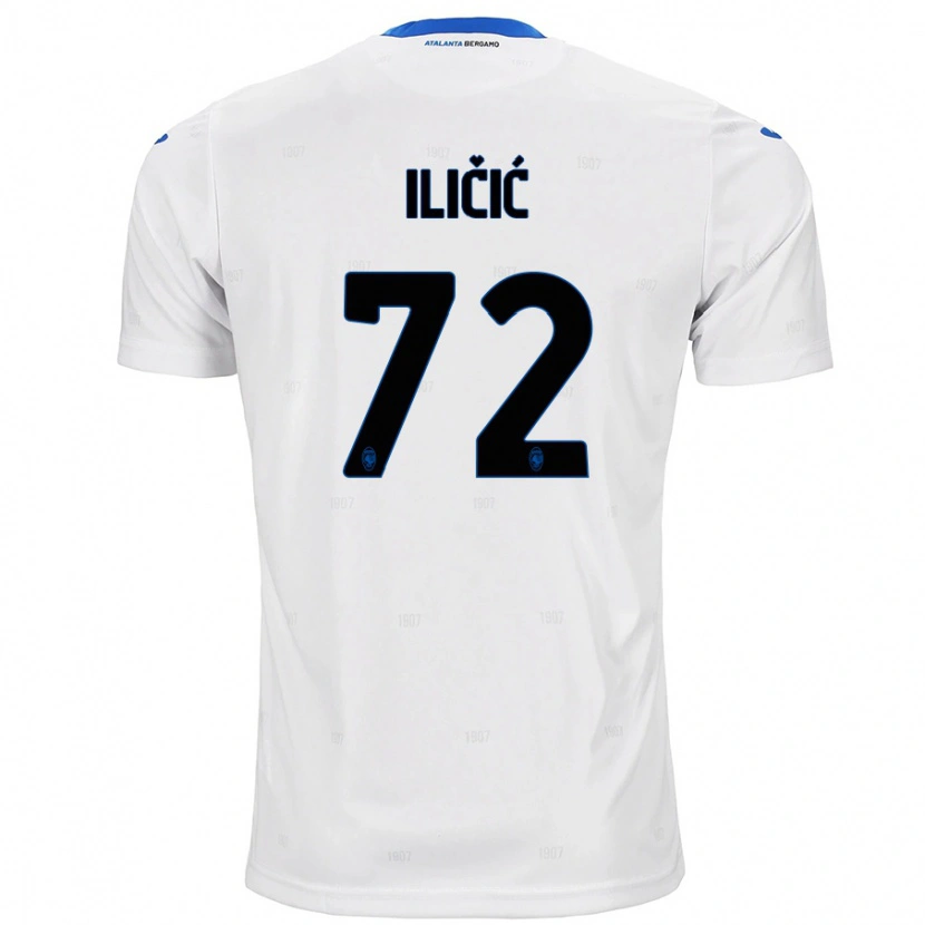Danxen Męski Josip Ilicic #72 Biały Wyjazdowa Koszulka 2024/25 Koszulki Klubowe