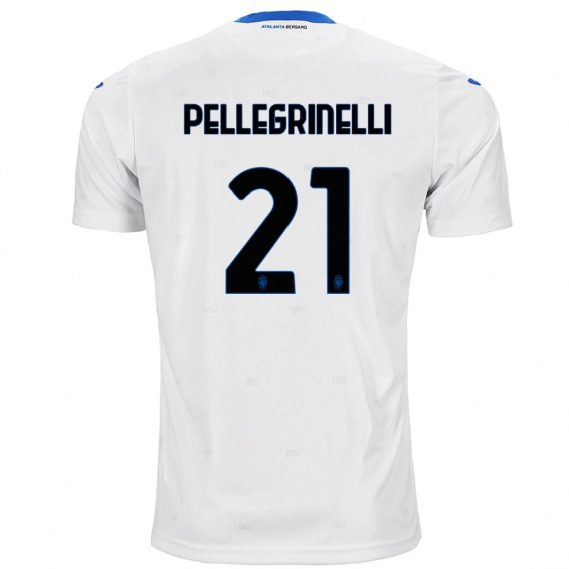Danxen Męski Giorgia Pellegrinelli #21 Biały Wyjazdowa Koszulka 2024/25 Koszulki Klubowe