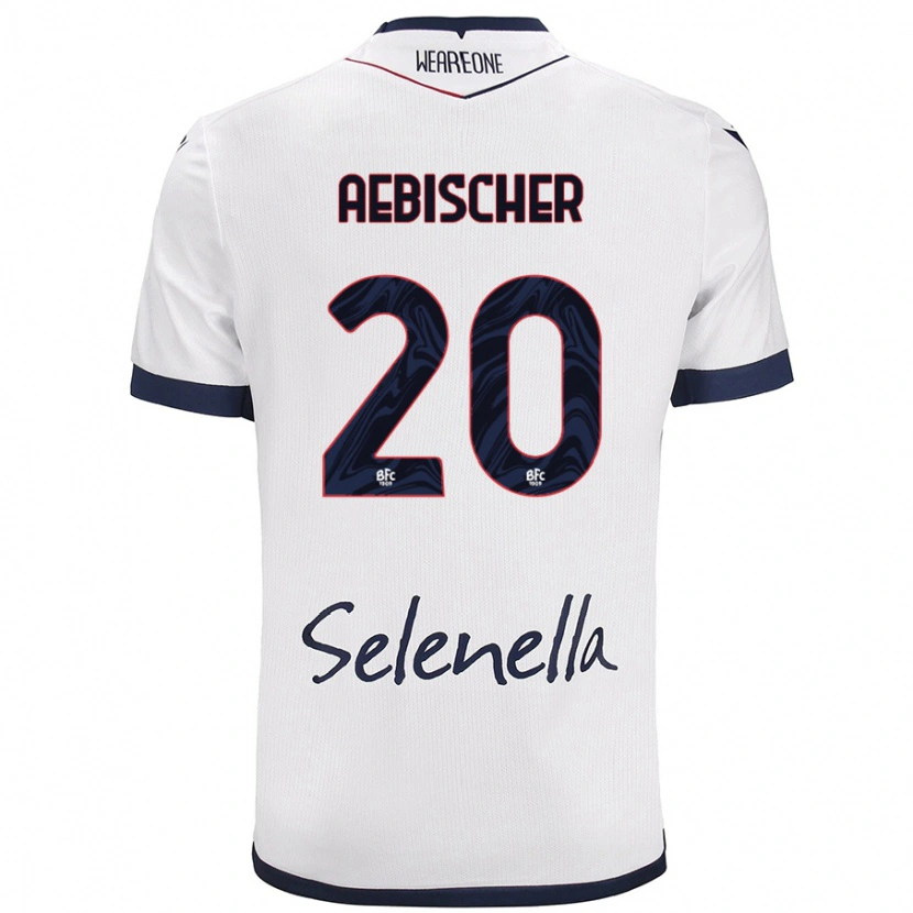 Danxen Męski Michel Aebischer #20 Biały Królewski Niebieski Wyjazdowa Koszulka 2024/25 Koszulki Klubowe