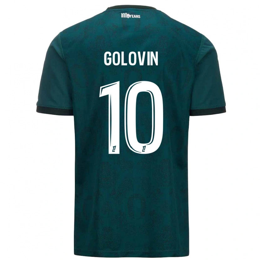 Danxen Męski Aleksandr Golovin #10 Ciemnozielony Wyjazdowa Koszulka 2024/25 Koszulki Klubowe