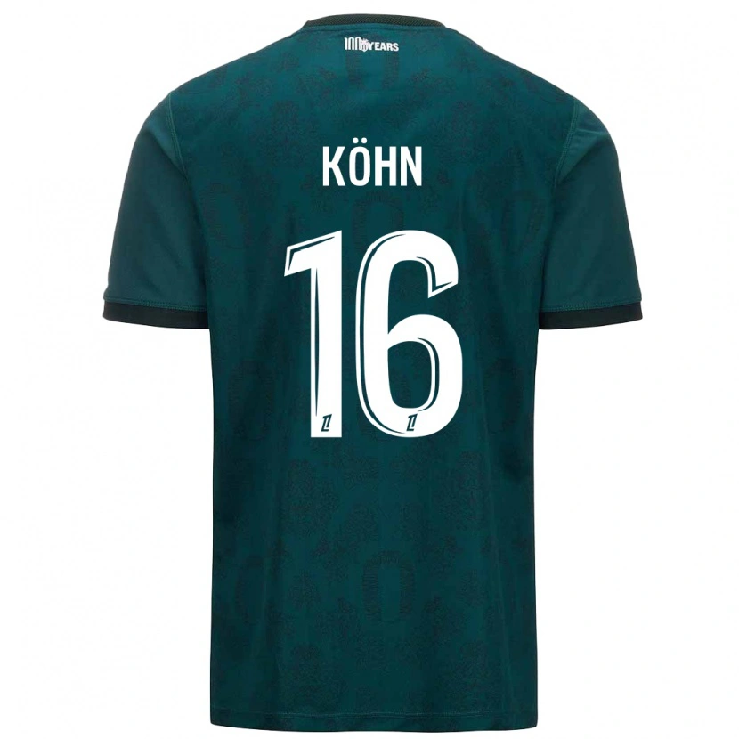 Danxen Męski Philipp Köhn #16 Ciemnozielony Wyjazdowa Koszulka 2024/25 Koszulki Klubowe