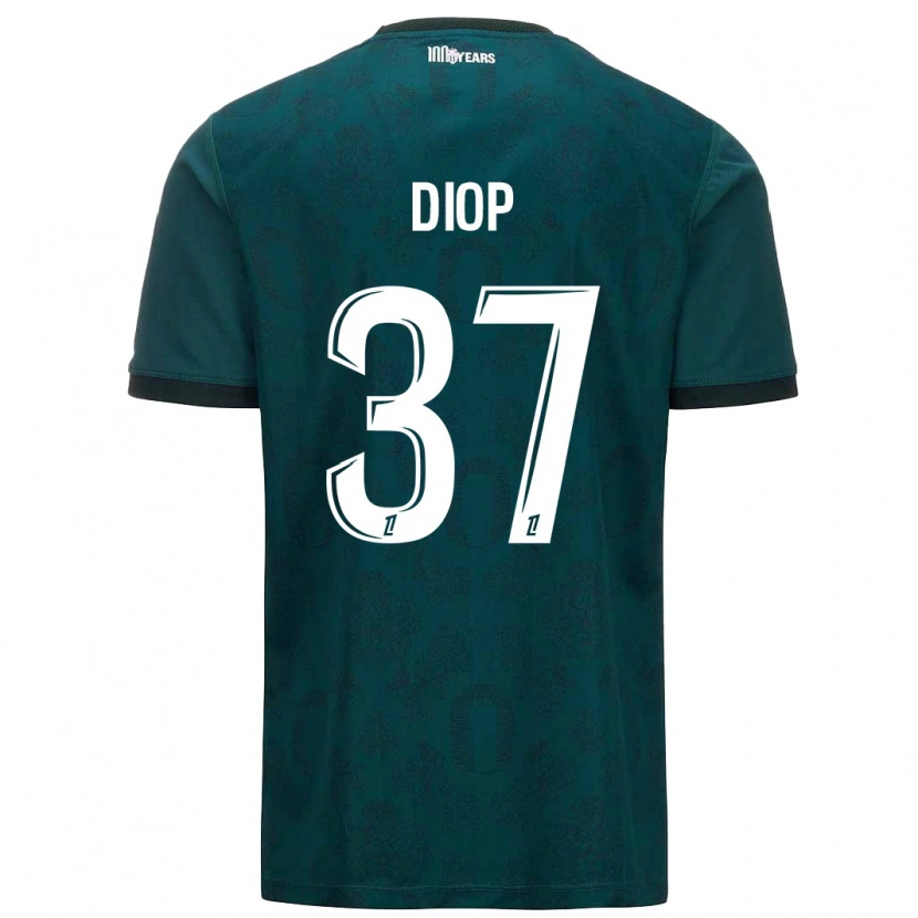 Danxen Męski Edan Diop #37 Ciemnozielony Wyjazdowa Koszulka 2024/25 Koszulki Klubowe
