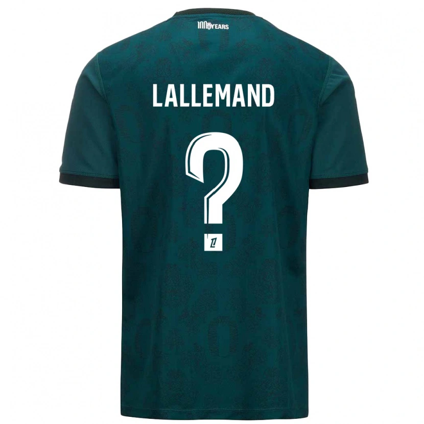Danxen Męski Nassim Lallemand #0 Ciemnozielony Wyjazdowa Koszulka 2024/25 Koszulki Klubowe
