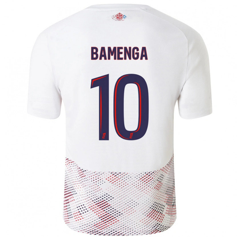 Danxen Męski Naomie Bamenga #10 Biały Królewski Niebieski Wyjazdowa Koszulka 2024/25 Koszulki Klubowe