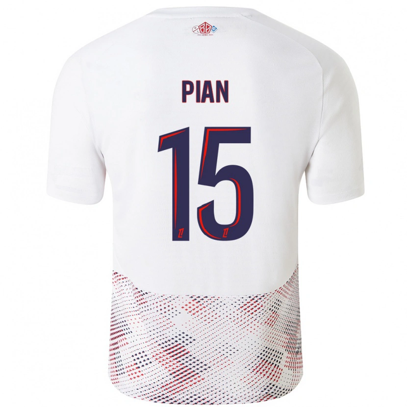 Danxen Męski Julie Pian #15 Biały Królewski Niebieski Wyjazdowa Koszulka 2024/25 Koszulki Klubowe