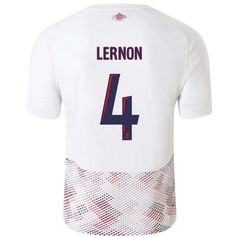 Danxen Męski Jessica Lernon #4 Biały Królewski Niebieski Wyjazdowa Koszulka 2024/25 Koszulki Klubowe