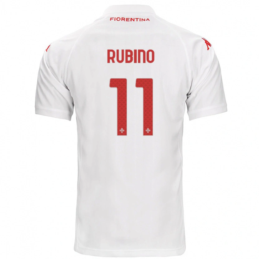 Danxen Męski Tommaso Rubino #11 Biały Wyjazdowa Koszulka 2024/25 Koszulki Klubowe