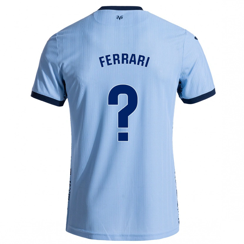 Danxen Męski Andrés Ferrari #0 Błękit Nieba Wyjazdowa Koszulka 2024/25 Koszulki Klubowe