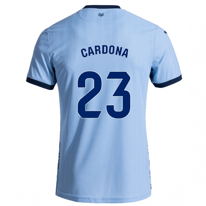 Danxen Męski Sergi Cardona #23 Błękit Nieba Wyjazdowa Koszulka 2024/25 Koszulki Klubowe