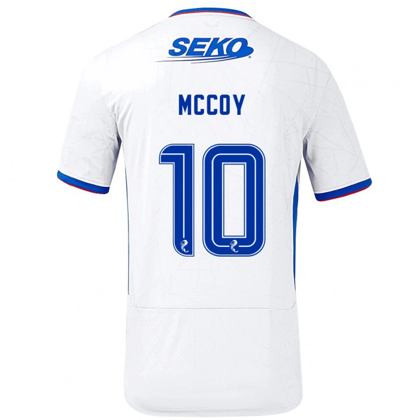 Danxen Męski Kayla Mccoy #10 Biały Niebieski Wyjazdowa Koszulka 2024/25 Koszulki Klubowe