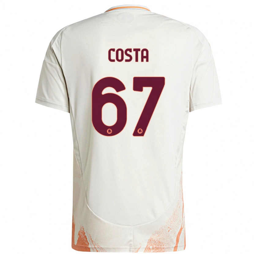 Danxen Męski João Costa #67 Kremowy Biały Pomarańczowy Wyjazdowa Koszulka 2024/25 Koszulki Klubowe