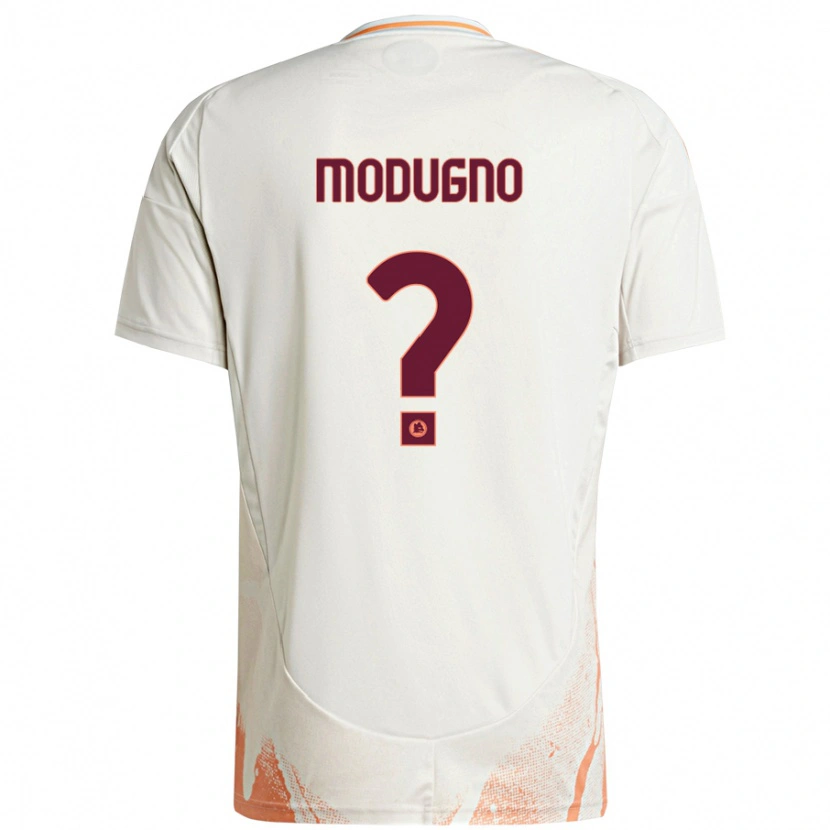 Danxen Męski Emanuele Modugno #0 Kremowy Biały Pomarańczowy Wyjazdowa Koszulka 2024/25 Koszulki Klubowe