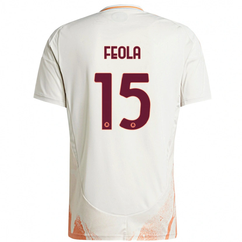 Danxen Męski William Feola #15 Kremowy Biały Pomarańczowy Wyjazdowa Koszulka 2024/25 Koszulki Klubowe